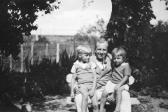 Avec sa fille Christine et son fils Jérôme